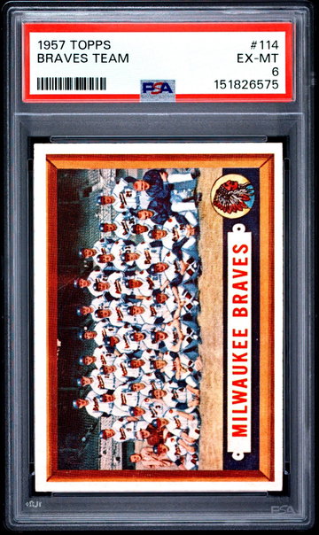 1957 Topps Milwaukee Braves #114 PSA 6