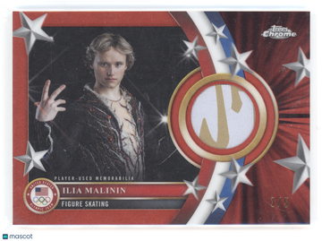 2026 Topps Chrome U.S. Olympic Team Hopefuls Ilia Malinin #USM-IM Red Refractor Memorabilia /5