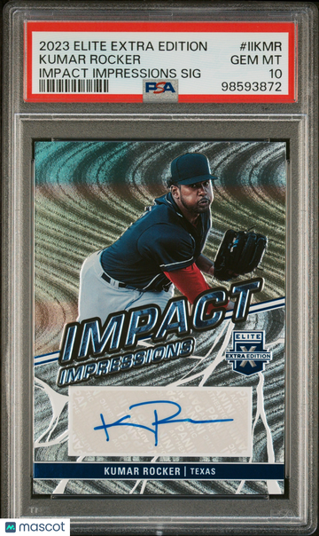 2023 Panini Elite Extra Edition Impact Impressions Signatures Kumar Rocker #IIKMR Impact Impressions Sig PSA 10