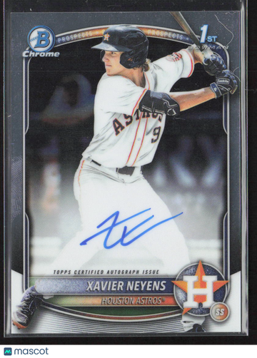 2025 Bowman Chrome Xavier Neyens Autographed 1st Bowman Baseball Trading Card #CPA-XN Houston Astros