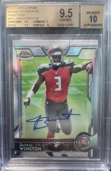 2015 Jameis Winston Topps Chrome #200 Variation Auto /75