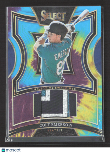 2025 Panini Select Prizm Selective Swatches Colt Emerson #SS-CE Tie-Dye /25 Selective Swatches Memorabilia