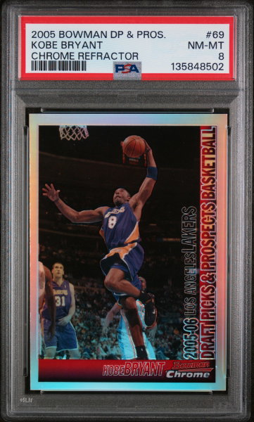 2005 Bowman Chrome Refractor Kobe Bryant #69 /300 PSA 8