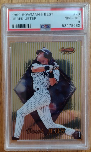 1999 Bowman's Best Derek Jeter PSA 8