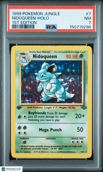 1999 Pokemon Jungle Nidoqueen Holo 1st Edition PSA 7 #7