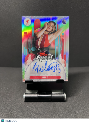 2026 Topps Finest EPL Mel C Fans Auto Mel C Refractor Liverpool Soccer Card