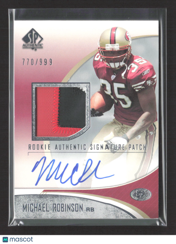 2006 Upper Deck SP Authentic Michael Robinson #250 /999 Rookie Authentic Signature Patch Event-Worn Memorabilia