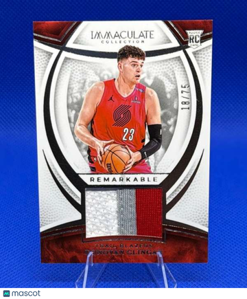2024-25 Panini Immaculate Collection - Remarkable Rookie Jerseys Donovan Clingan #RRJ-DVC