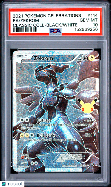 2021 Pokemon Celebrations Classic Collection Zekrom #114 PSA 10