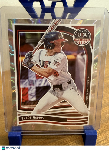 2024 Panini Stars & Stripes USA Baseball Brady Harris #18 Lightning SN