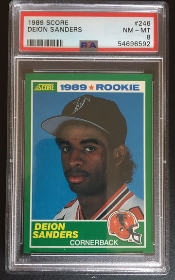 1989 Score Deion Sanders #246 RC HOF PSA-8 NM-MT
