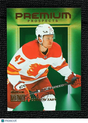 2023-24 Skybox Metal Universe - Premium Prospects - Emerald Stars Connor Zary #PP-4 Emerald Stars 06/10 Rookie