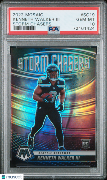 2022 Panini Mosaic Storm Chasers Kenneth Walker III #SC19 PSA 10