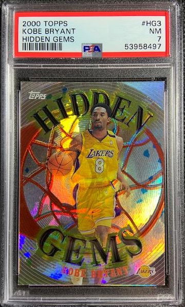 2000 Topps Hidden Gems Refractor Holo Insert #HG3 PSA 7 NM Los Angeles Lakers