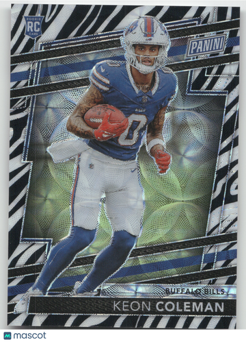 2024 Panini Prizm The National VIP Keon Coleman #RC17 Zebra RC