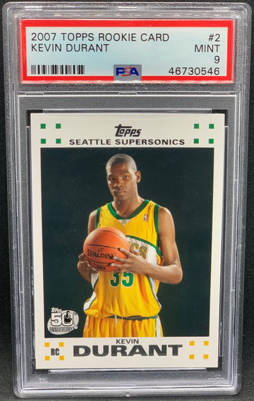 Kevin Durant 2007 Topps Rookie PSA 9