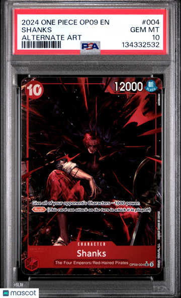 2024 One Piece Op09-Emperors In The New World Shanks Alternate Art PSA 10 #004