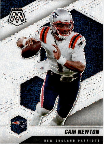 2021 Panini Mosaic Cam Newton White Sparkle
