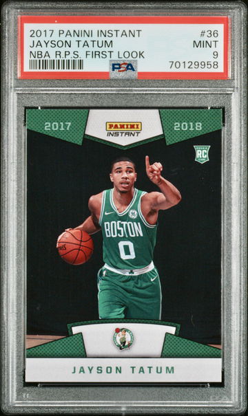 2017-18 NBA PANINI INSTANT JAYSON TATUM RPS ROOKIE PHOTO SHOOT BOSTON CELTICS /472 PSA 9 MINT SP