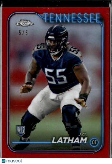 2024 Topps Chrome J.C. Latham #270 Red Refractor /5 RC