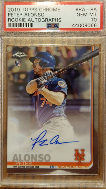 2019 Topps Chrome Pete Alonso PSA 10 Autograph