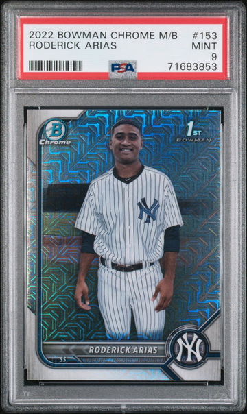 2022 BOWMAN MEGA BOX CHROME RODERICK ARIAS #153  PSA 9