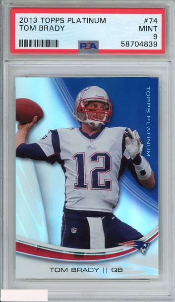 2013 TOPPS PLATINUM TOM BRADY #74 NEW ENGLAND PATRIOTS PSA 9 MINT