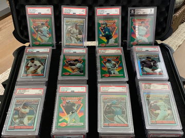 1993 FINEST REFRACTOR COMPLETE SET 1-199 GRIFFEY RYAN IVAN RODRIGUEZ ALL GRADED!