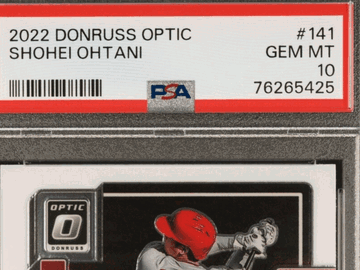Graded 2022 Donruss Optic Baseball Trading Card Shohei Ohtani #141 PSA 10 Los Angeles Angels
