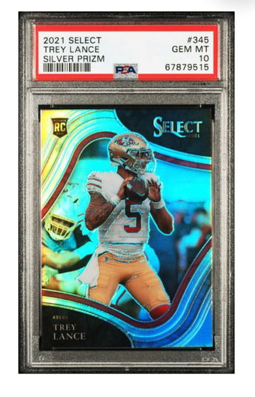 2021 Panini Select SILVER Prizm Trey Lance Field Level Hobby Exclus PSA 10 Pop12