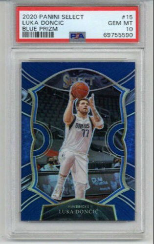 2020 PANINI SELECT CONCOURSE BLUE PRIZM #15 LUKA DONCIC MAVERICKS PSA 10 LOW POP