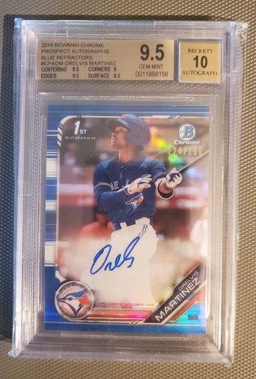 2019 Bowman Orelvis Martinez Blue Auto 