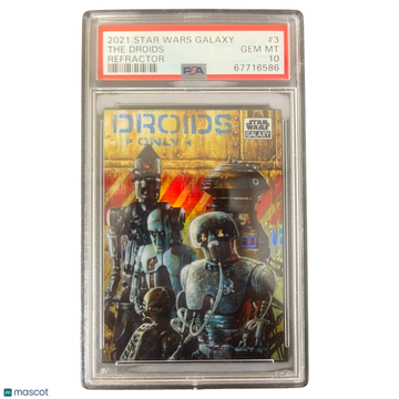 2021 Topps Chrome Star Wars Galaxy The Droids #3 PSA 10