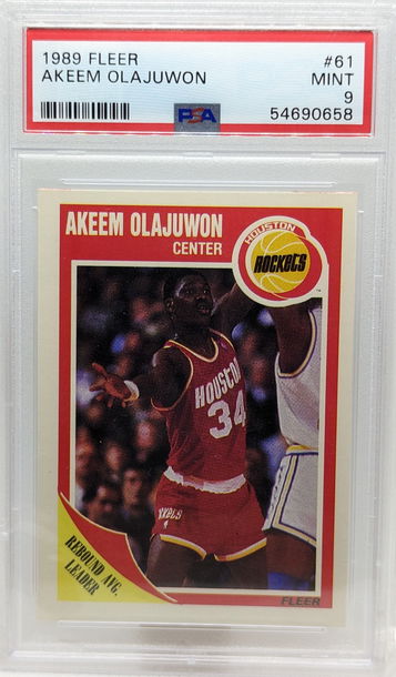 1989 Fleer Akeem Olajuwon #61 PSA 9