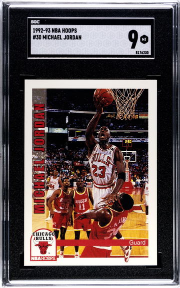 1992-93 NBA Hoops #30 Michael Jordan SGC 9.0