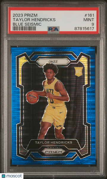 2023 Panini Prizm Taylor Hendricks #161 Blue Seismic PSA 9