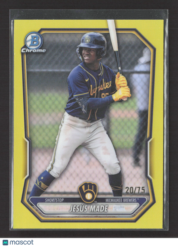 2024 Bowman Chrome Jesús Made #BCP-96 Yellow /75