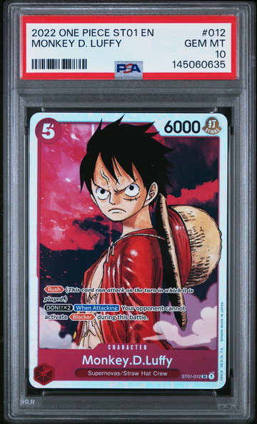 2022 One Piece Starter Deck-Straw Hat Crew Monkey D. Luffy #12 PSA 10