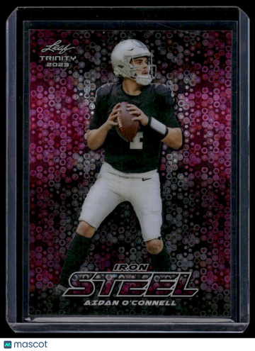 2023 Leaf Trinity (Mega Box) Aidan O'Connell #S-2 Steel Donut Circles Pink SN