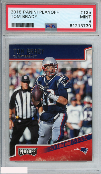 2018 PANINI PLAYOFF TOM BRADY #125 NEW ENGLAND PATRIOTS PSA 9 MINT