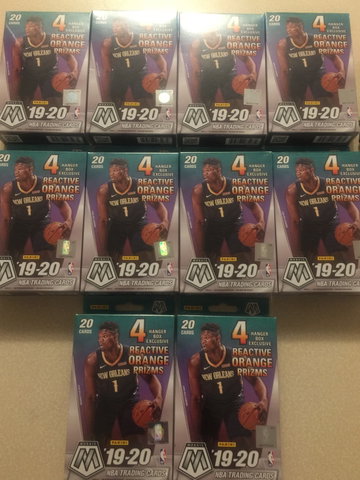 2019-20 Mosaic basketball hangers (10) box lot 
