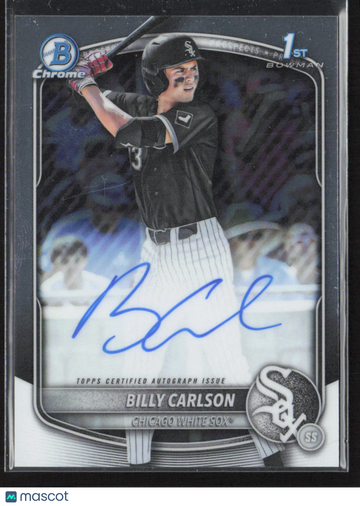 2025 Bowman Chrome Billy Carlson #CPA-BC Black Refractor