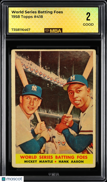 1958 Topps World Series Batting Foes #418 MBA 2