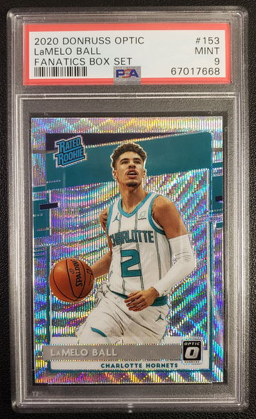 2020 Donruss Optic #153 Lamelo Ball Fanatics Box Set RC PSA 9 MINT