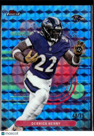 Derrick Henry 2025 Topps Finest Blue Prizm /75 Baltimore Ravens
