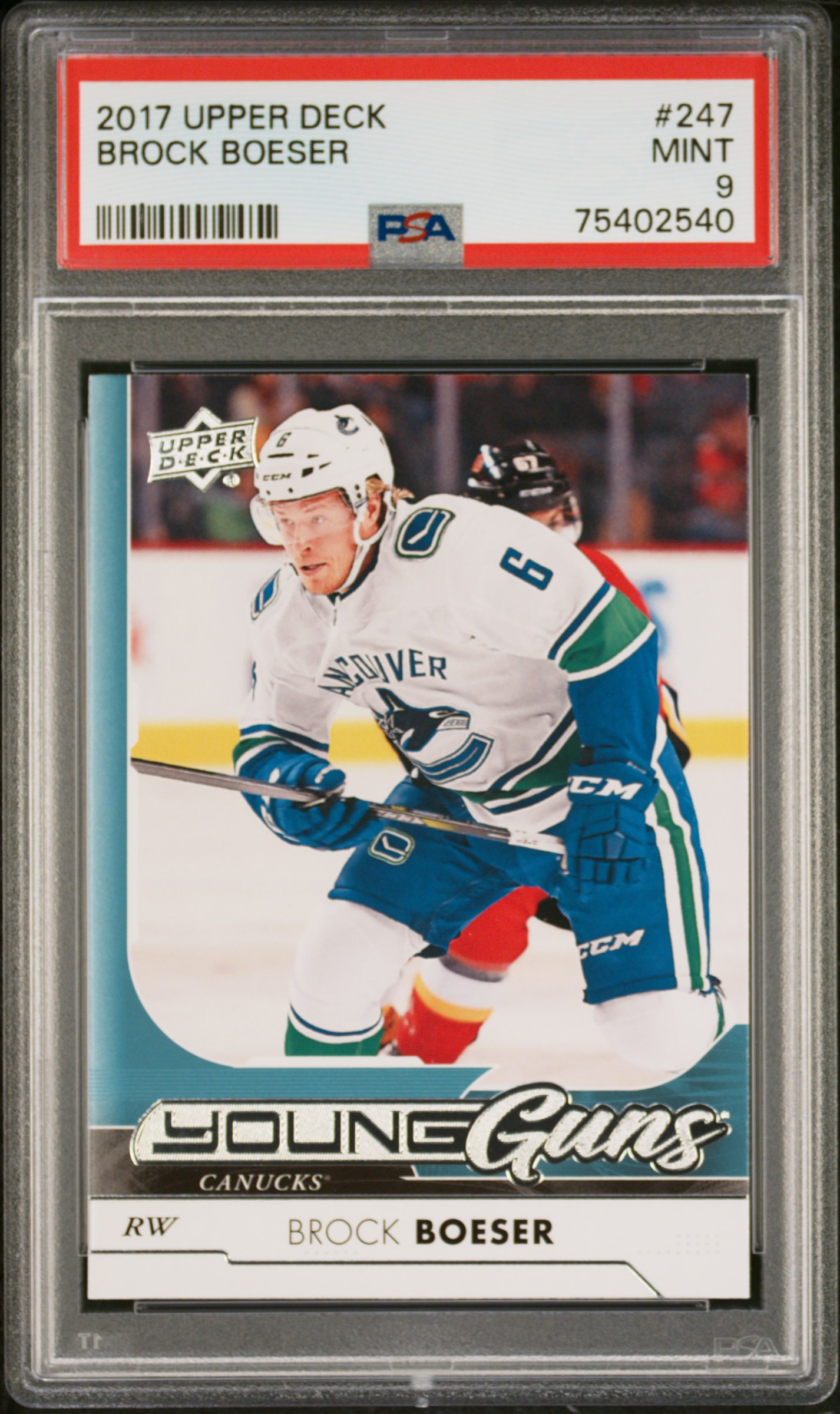 2017 Upper Deck Brock Boeser #247 PSA 9