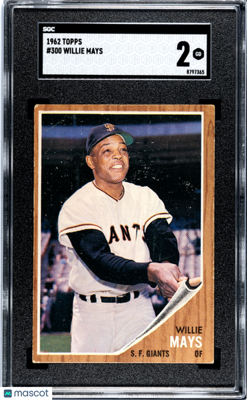 1962 Topps Willie Mays #300 SGC 2