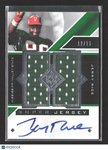2013 Upper Deck Ultimate Collection Super Jersey Jerry Rice #USJ-JR /15 Dual Jersey Patch Memorabilia