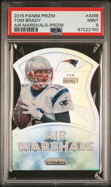 2015 Panini Prizm Air Marshals Prizms Tom Brady #8 PSA 9