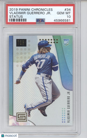 2019 Panini Chronicles Baseball Vladimir Guerrero Jr. #34 Status RC PSA 10